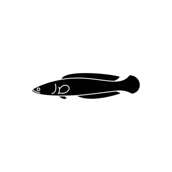 スネークヘッド魚のアイコンベクトルイラスト — ストックベクタ