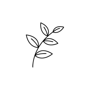 Yaprak simgesi düz vektör çizimi