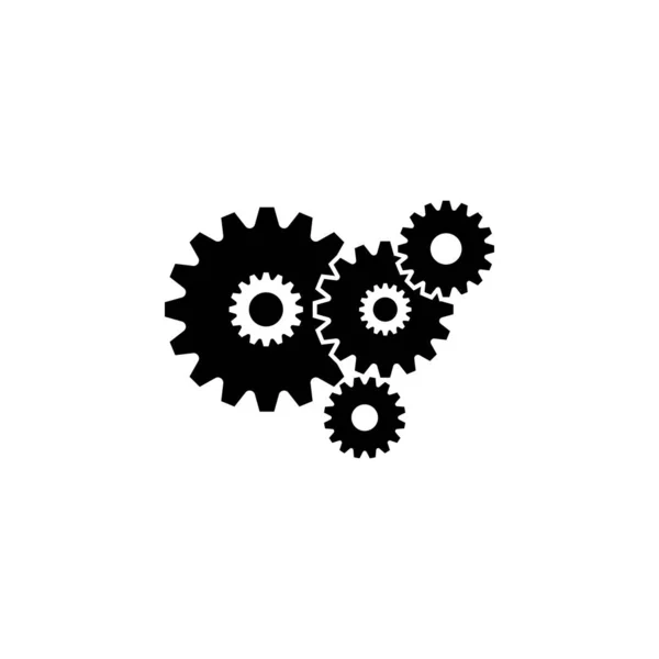 Gear Icon Flat Vector Design — Stock Vector