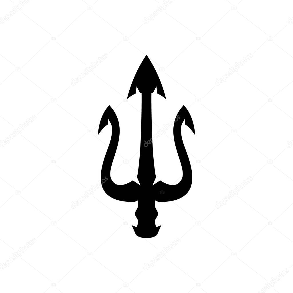 Poseidon trident icon vector illustration