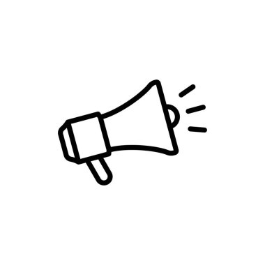 Megafon hoparlör ikon vektör illüstrasyonu