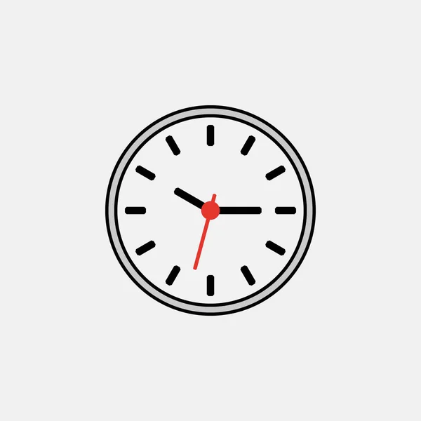 Icône Horloge Illustration Vectorielle Plate — Image vectorielle