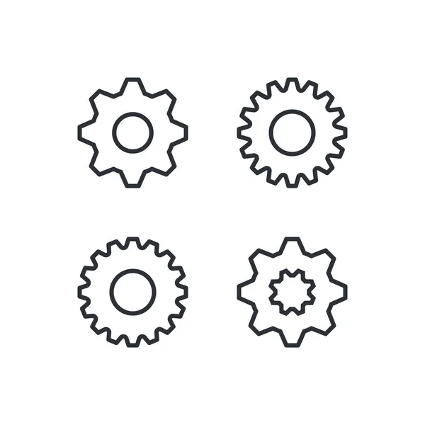 Configurando Design Vetor Ícone Símbolo Engrenagem —  Vetores de Stock