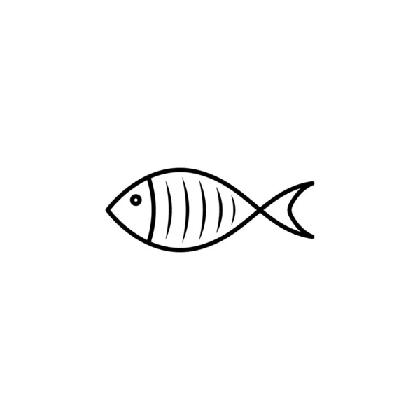 Ilustración Abstracta Icono Pescado Vector — Vector de stock