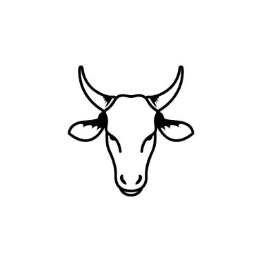 inek başı ikon vektör illüstrasyonu