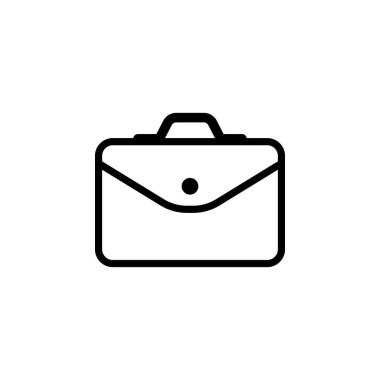 Evrak çantası simgesi düz vektör illüstrasyonu