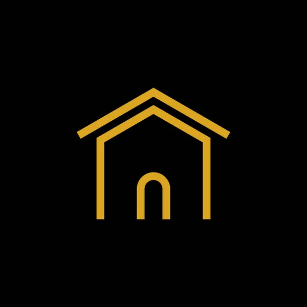 Logotipo Inmobiliario Azotea Casa Relacionada Con Logotipo Propiedad Alquiler Casa — Vector de stock