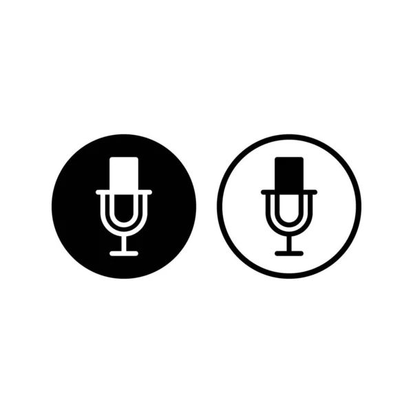 Set Microphone Icon Vector Design — Stock Vector