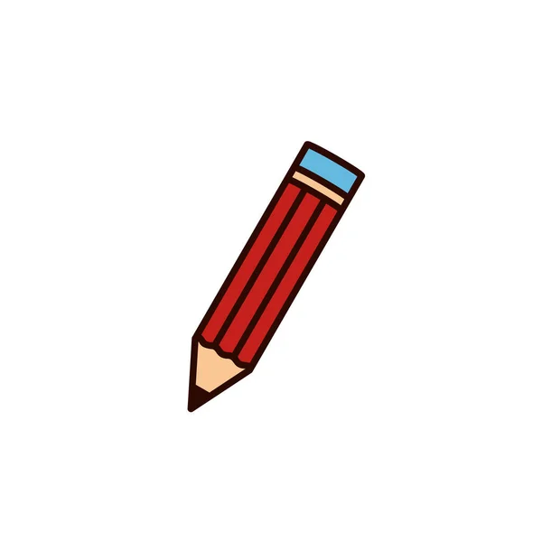 Pencil Icon Flat Vector Illustration — Stock Vector