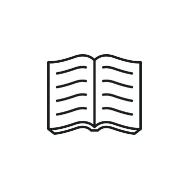 Kitap simgesi düz vektör çizimi