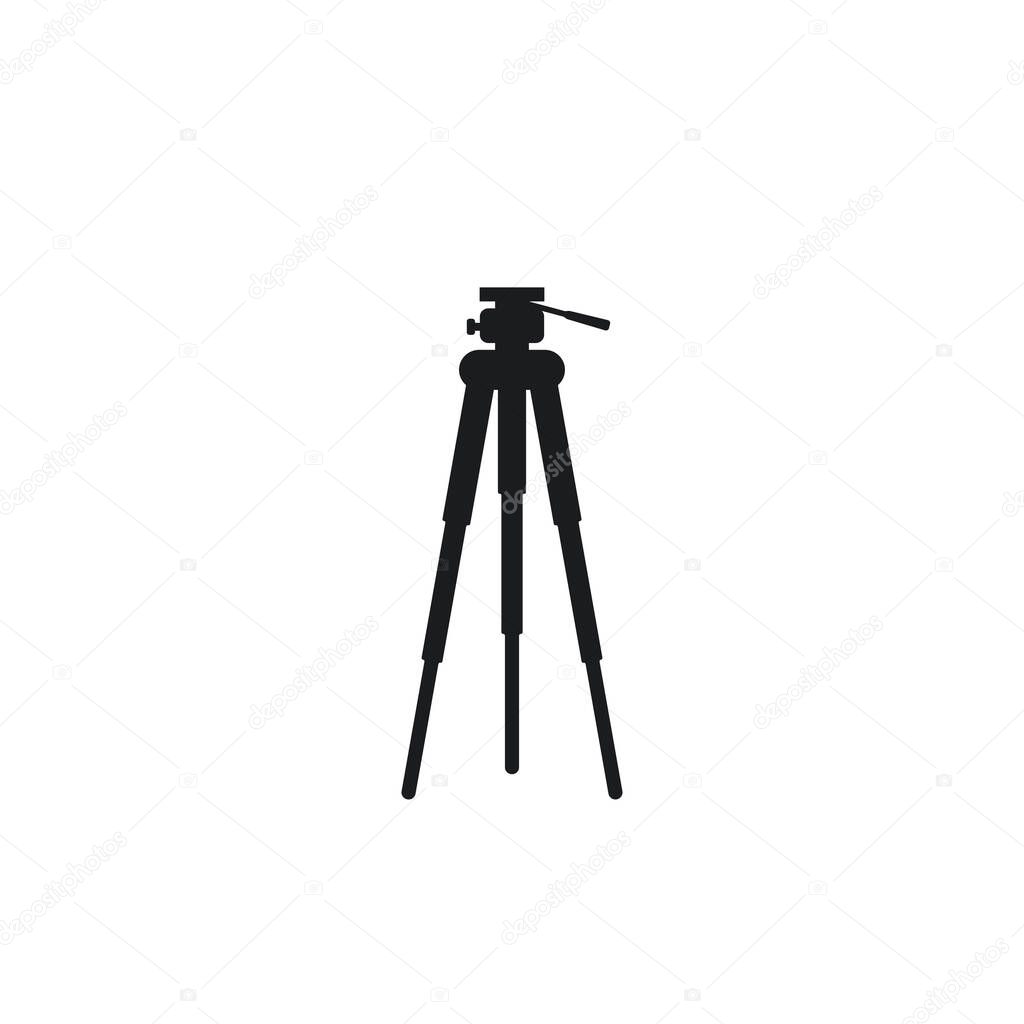 Tripod icon flat vector illustration