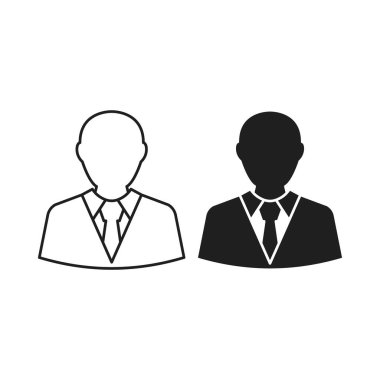 Yönetici veya işadamı simgesi vektör tasarımı