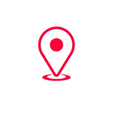 Harita işaretleyici vektör illüstrasyonunu göster