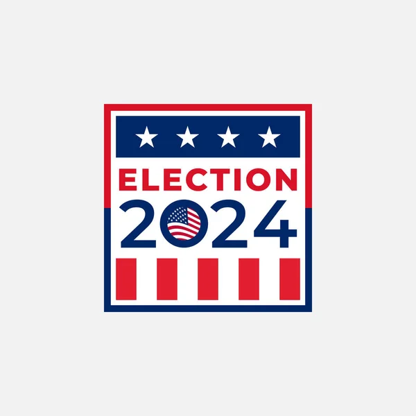 2024 Banner Votación Presidencial Los Estados Unidos América — Archivo Imágenes Vectoriales