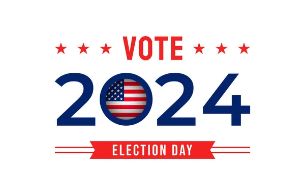 2024 Banner Votación Presidencial Los Estados Unidos América — Archivo Imágenes Vectoriales