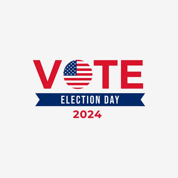 2024 Banner Votación Presidencial Los Estados Unidos América — Archivo Imágenes Vectoriales