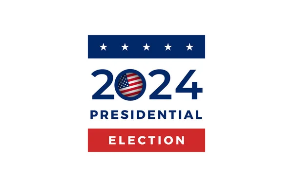 2024 Vlajka Prezidentských Voleb Spojených Států Amerických — Stockový vektor