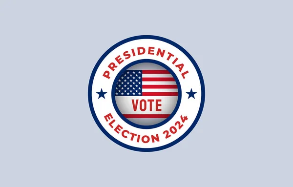 2024 Banner Votación Presidencial Los Estados Unidos América — Archivo Imágenes Vectoriales