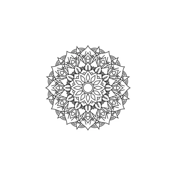 Virág Mandala Vektor Illusztráció Vintage Dekoratív Elemek — Stock Vector