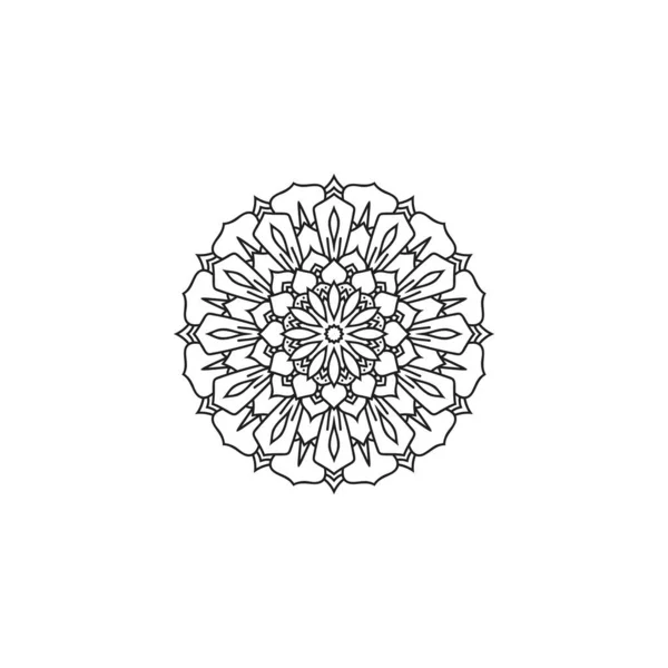 Virág Mandala Vektor Illusztráció Vintage Dekoratív Elemek — Stock Vector