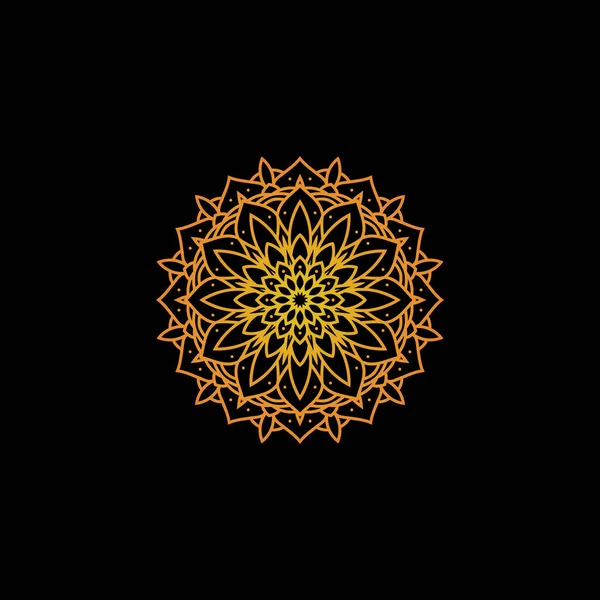 Virág Mandala Vektor Illusztráció Vintage Dekoratív Elemek — Stock Vector