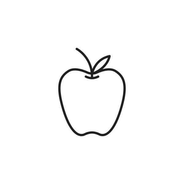 Ikona Apple Plochý Vektor Ilustrace — Stockový vektor