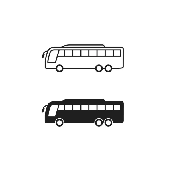 Icono Bus Ilustración Vector Plano — Vector de stock