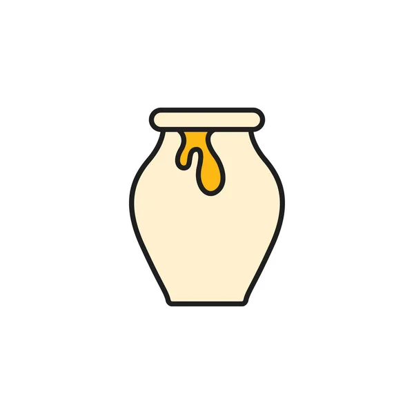 Jar Honey Icon Vector Illustration — 스톡 벡터