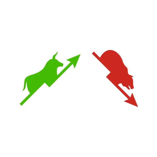 Bullish Bearish Pictogram Vector Illustratie — Stockvector