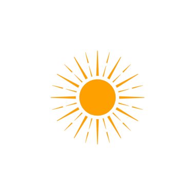 Güneş ikonu. Modern hava ikonu. Düz vektör simgeleri.