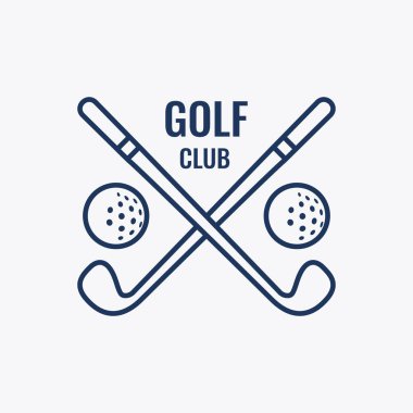 Golf club logo design template vector.