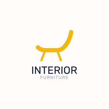 Chair icon design vector. Interior furniture logo design.