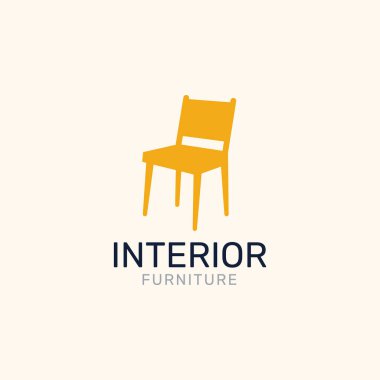 Chair icon design vector. Interior furniture logo design.