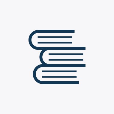 Kitap simgesi logo vektör tasarımı