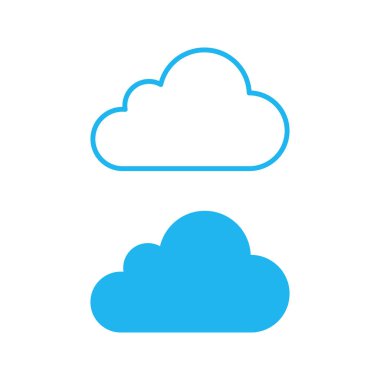 Set of cloud icon vector design
