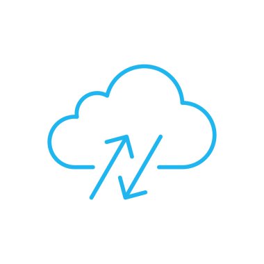 Upload and download icon vector design. Editable stroke.