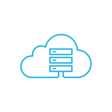 Cloud server icon vector design. Editable stroke.