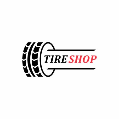 Auto Tire Shop or Tyre Service Logo Vector. Car, Truck, and SUV Wheel Repair Branding