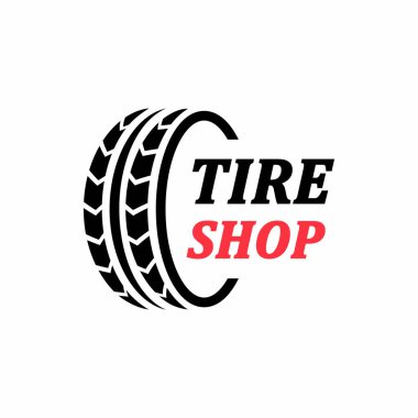 Auto Tire Shop or Tyre Service Logo Vector. Car, Truck, and SUV Wheel Repair Branding