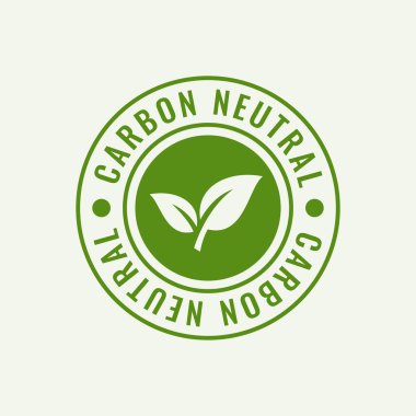 Carbon neutral badges vector design