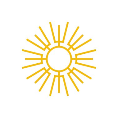 Sun icon. summer symbol vector illustration. Editable stoke.