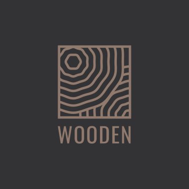 Wood furniture icon logo vector design