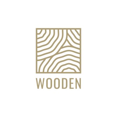 Wood furniture icon logo vector design