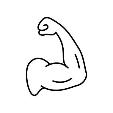 Bicep icon vector illustration. Editable stroke.