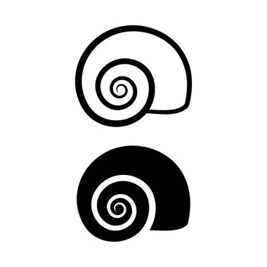 Seashell icon icon flat vector illustration.