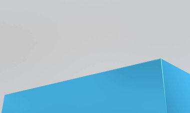 Geometrik şekil sahnesi asgari biçim, 3D görüntüleme.