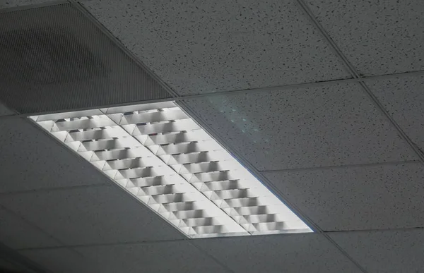 Led Light Office Ceiling Lighting Working Hour — Stock Photo, Image