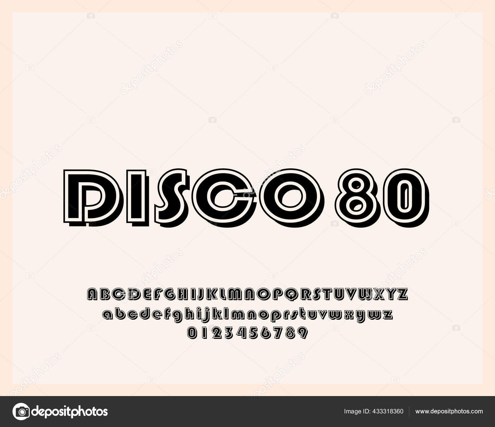 Elegante Buchstaben Und Zahlenschrift Des Alphabets Klassischer Schriftzug Minimal Fashion Designs Typografie Moderne Schriften Und Zahlen Disco 80 Vektorabbildung Vektorgrafik Lizenzfreie Grafiken C Isstrip68 Gmail Com 433318360 Depositphotos