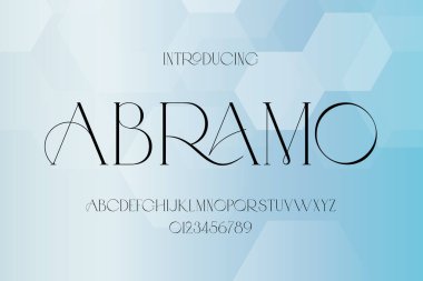 Soyut, minimal, modern alfabe yazı tipleri. Typography teknolojisi elektronik dijital müzik geleceğin yaratıcı yazı tipi. vektör çizimi.