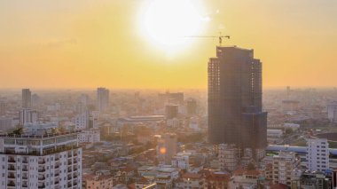 Kuleden Phnom Penh Sunset Genel Görünümü